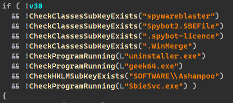 Anti-debug checks example