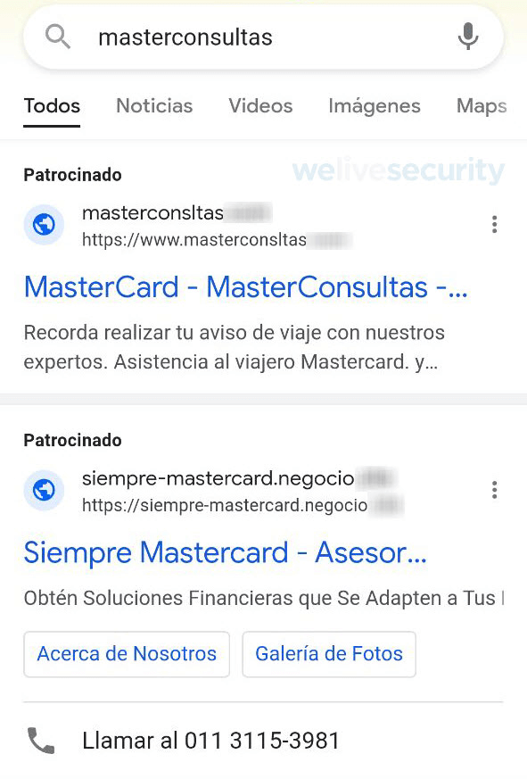 Figure 4. Mastercard impersonators Figure 4. Mastercard impersonators