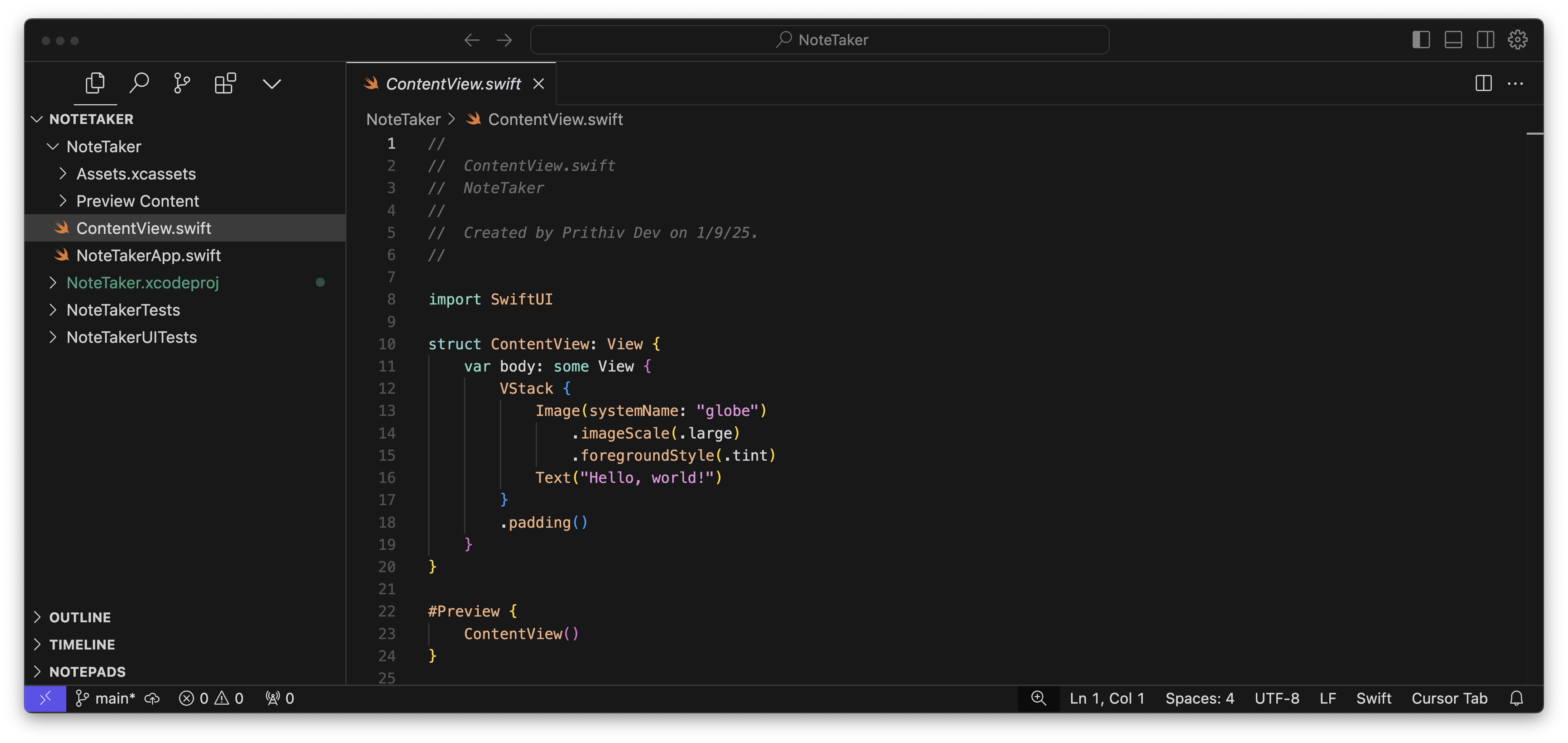Basic CursorAI Project Setup
