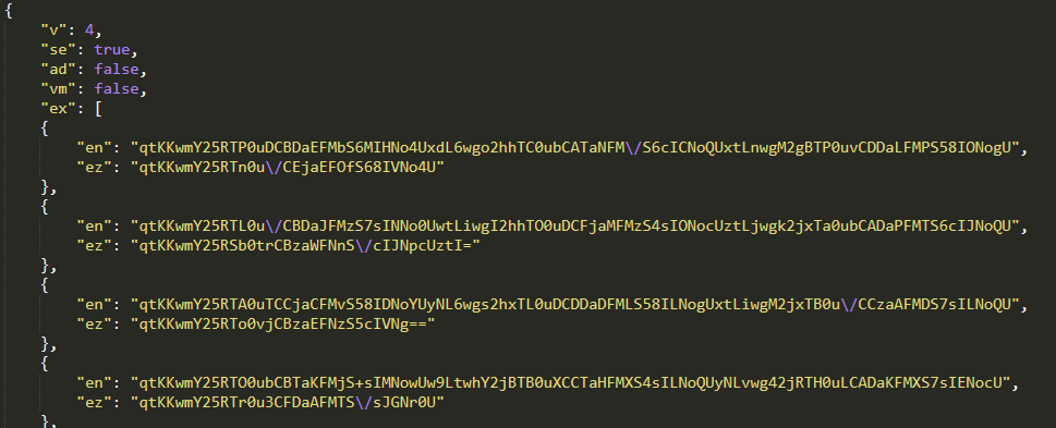 Figure 14. Dynamic configuration with encryption of some values