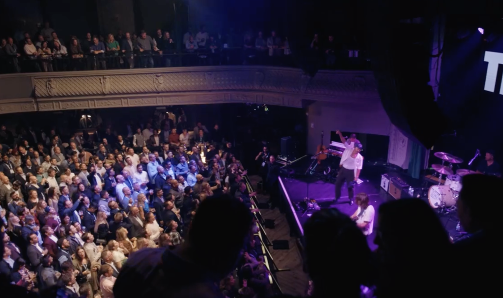 Deloitte's Dreeamforce event in 2025 showcasing live music performances.