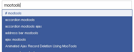 MooTools’ AutoCompleter Plugin