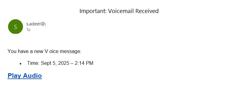 Voice message phishing